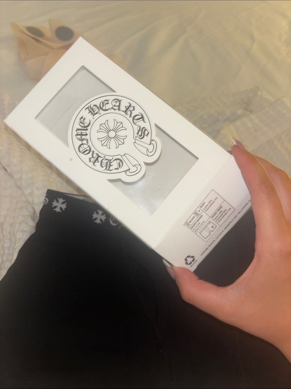 Chrome Hearts Black Boxer Trunks with White Logo Waistband - Picture 3 of 5